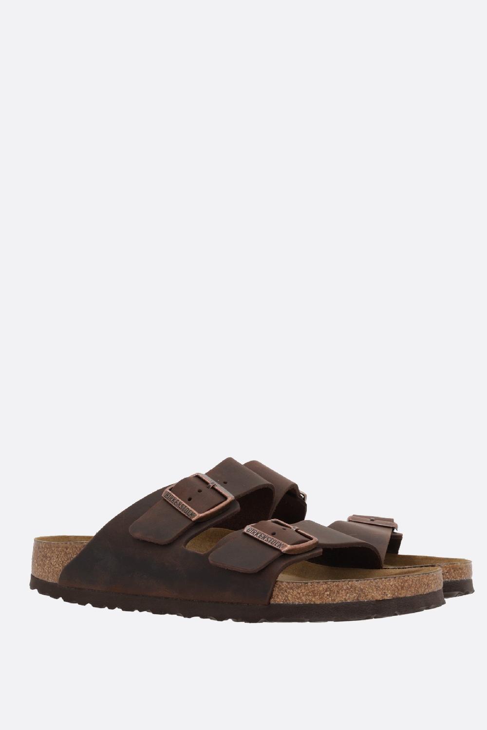 BIRKENSTOCK Sandalo Flat Arizona BS In Pelle Oliata (Narrow Fit)