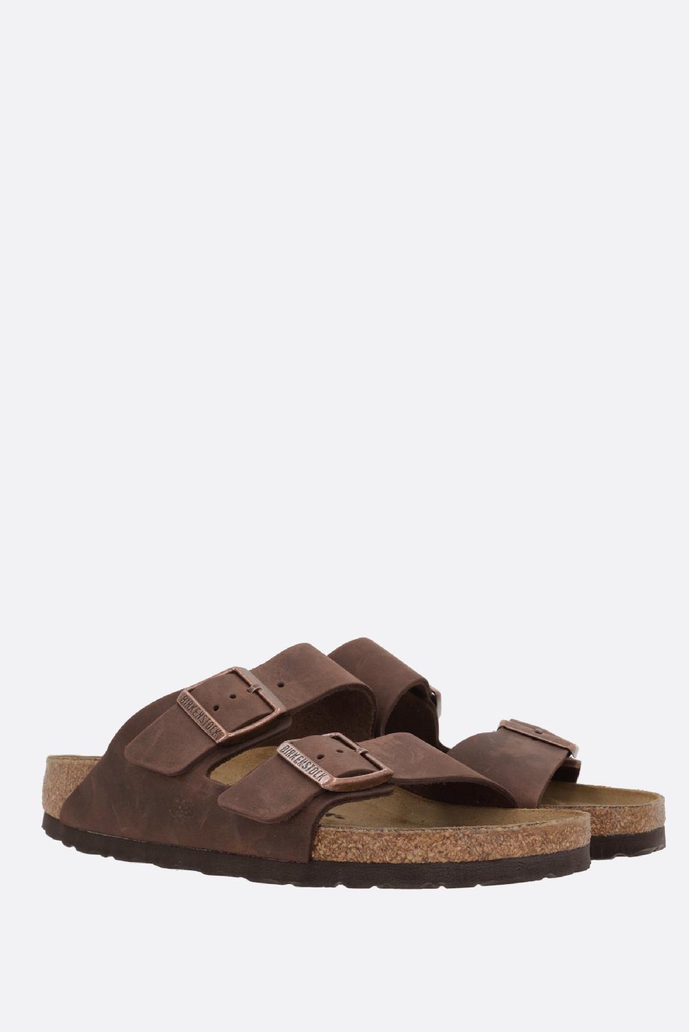 BIRKENSTOCK Sandalo Flat Arizona BS In Pelle Oliata (Narrow Fit)