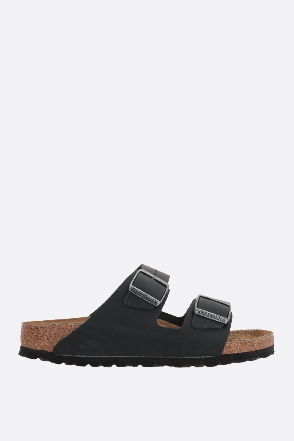 BIRKENSTOCK sandalo flat Arizona BS in pelle oliata (Narrow Fit)