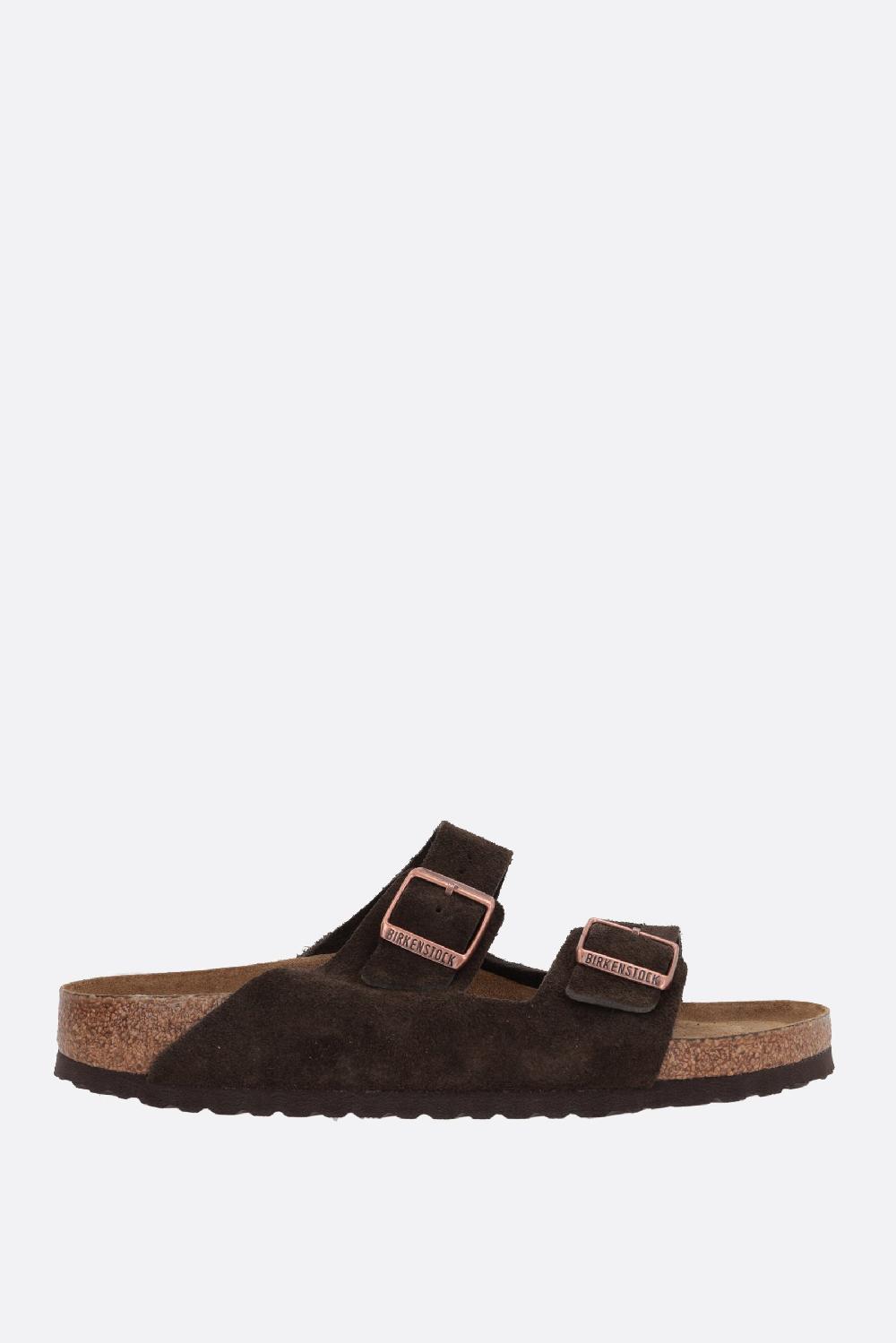 BIRKENSTOCK sandalo flat Arizona BS in suede (Narrow Fit)