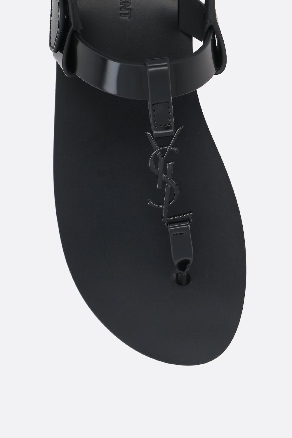 SAINT LAURENT Sandalo Infradito Cassandre In Pelle Spazzolata