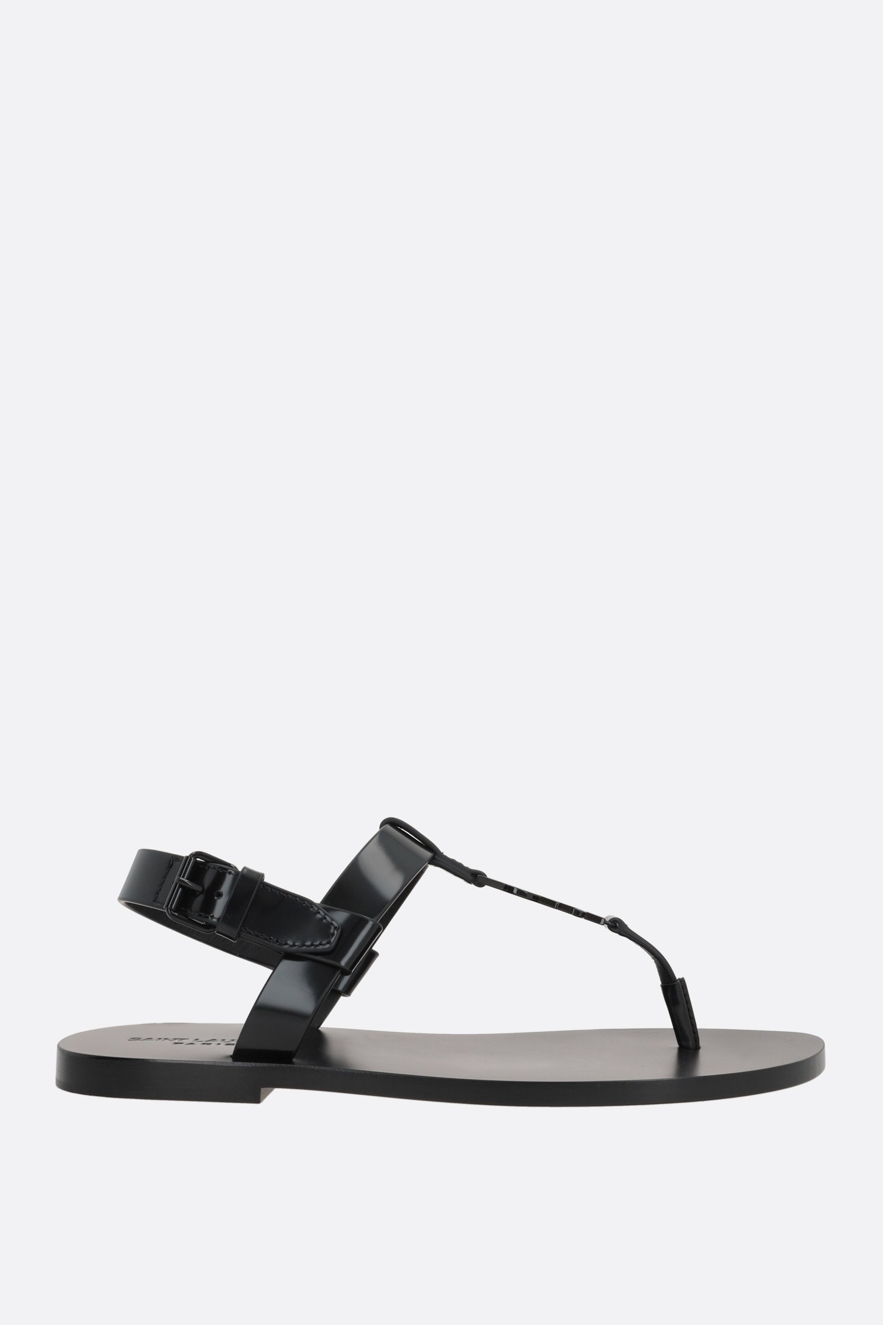 SAINT LAURENT sandalo infradito Cassandre in pelle spazzolata