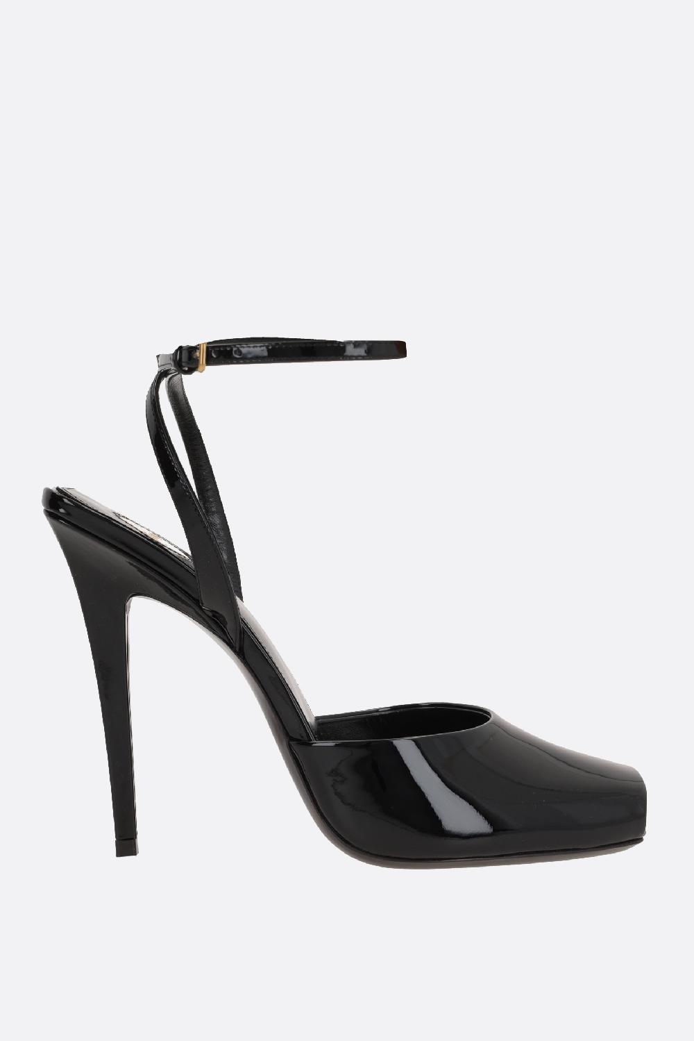 SAINT LAURENT sandalo Le Scandal in pelle verniciata