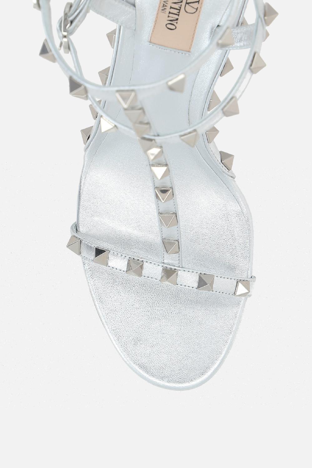 VALENTINO GARAVANI Sandalo Rockstud In Nappa Laminata