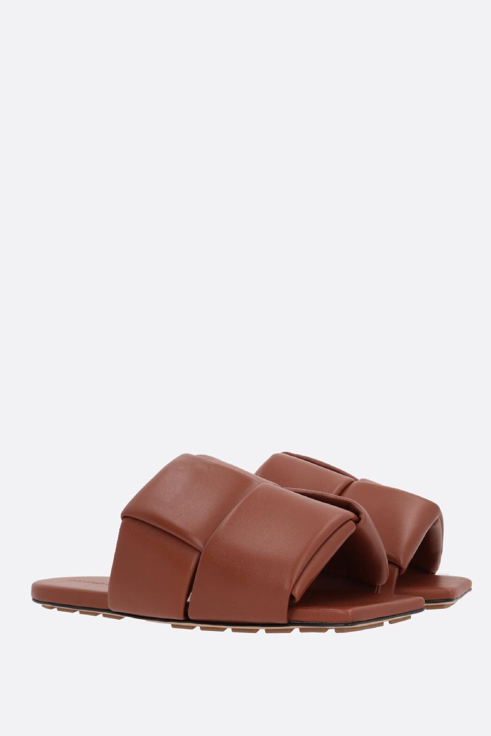 BOTTEGA VENETA Sandalo Slide Patch In Maxi Intrecciato Nappa Imbottito