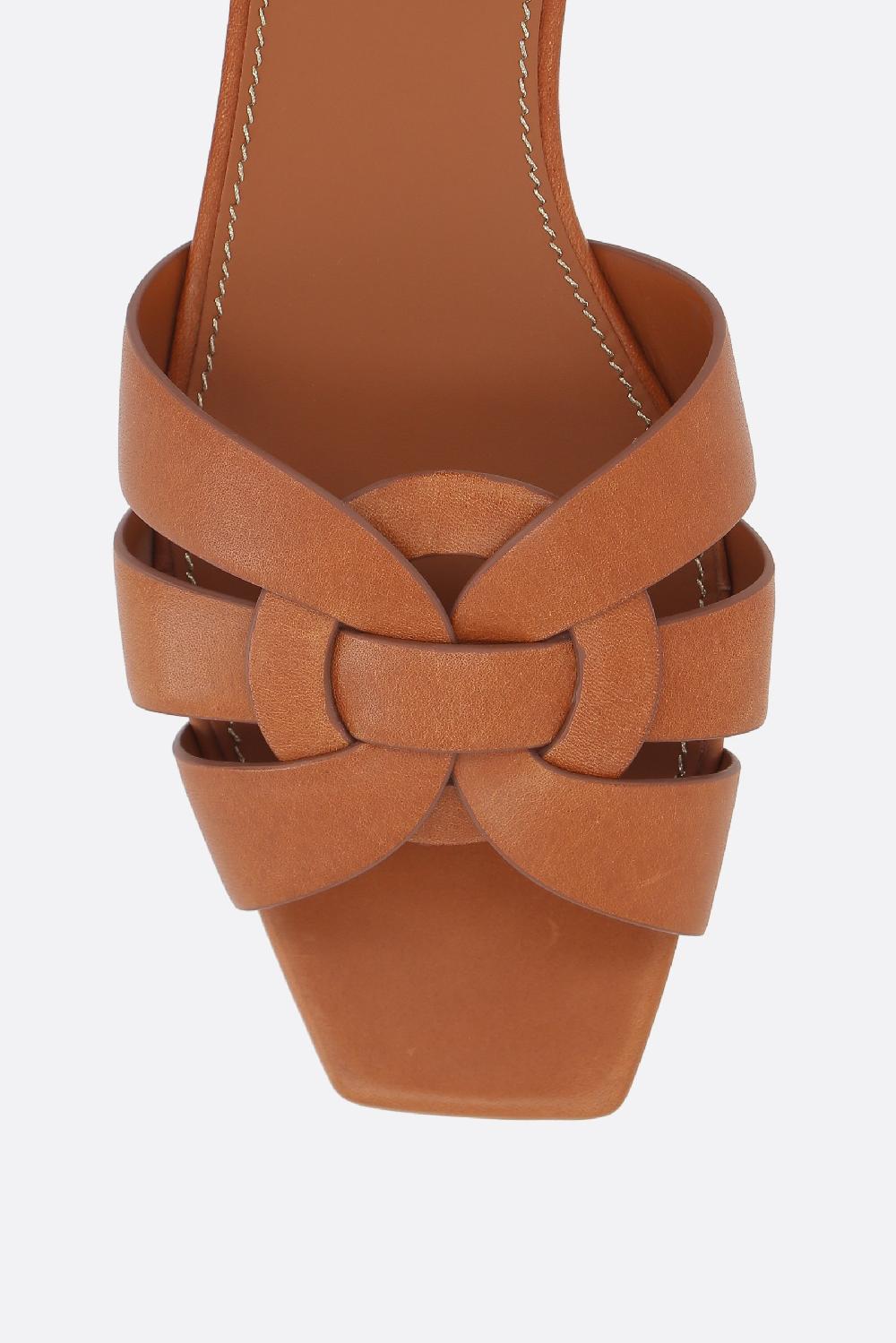 SAINT LAURENT Sandalo Slide Tribute In Pelle Liscia