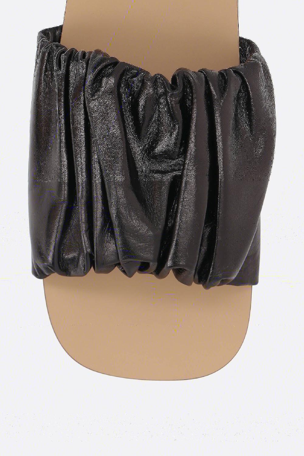 JIL SANDER Sandalo Slide Tripon In Pelle Arricciata