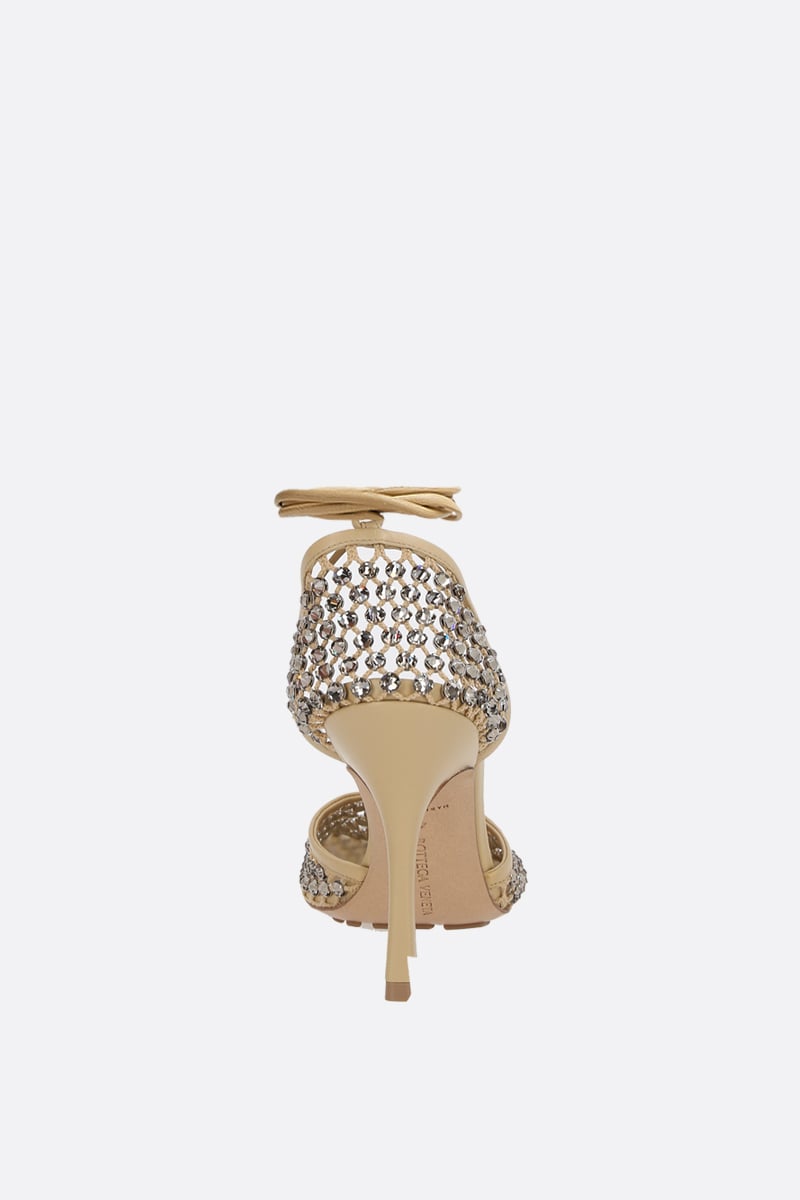 BOTTEGA VENETA Sandalo Sparkle Stretch In Pelle E Mesh Con Cristalli
