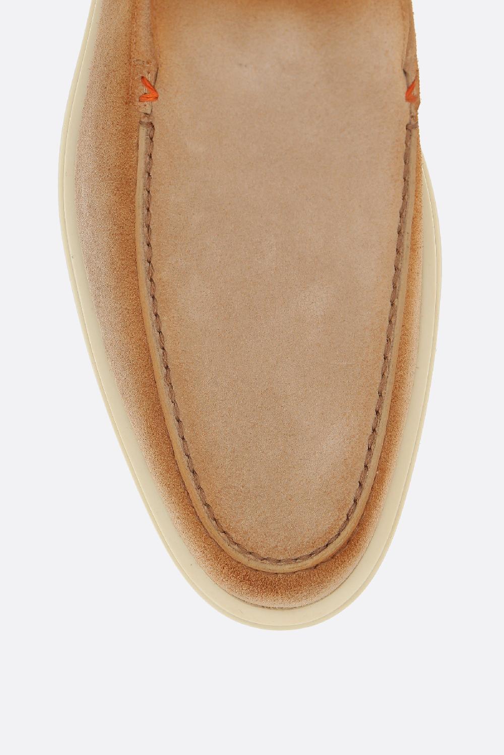 SANTONI Mocassino In Suede