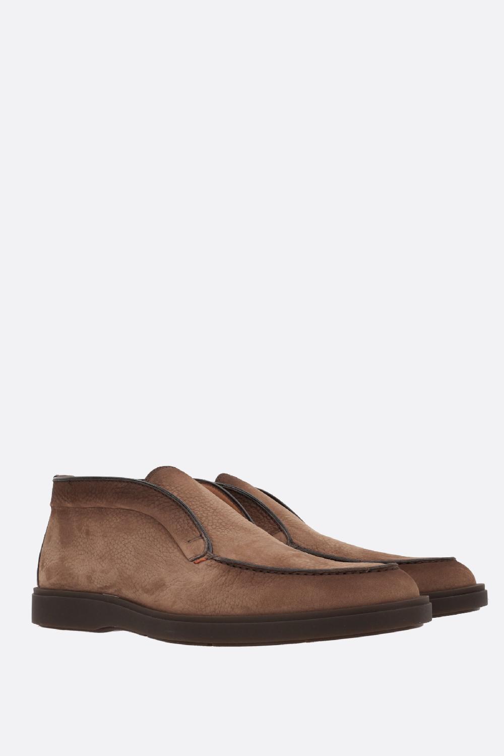SANTONI Polacchino Slip-on In Nabuk