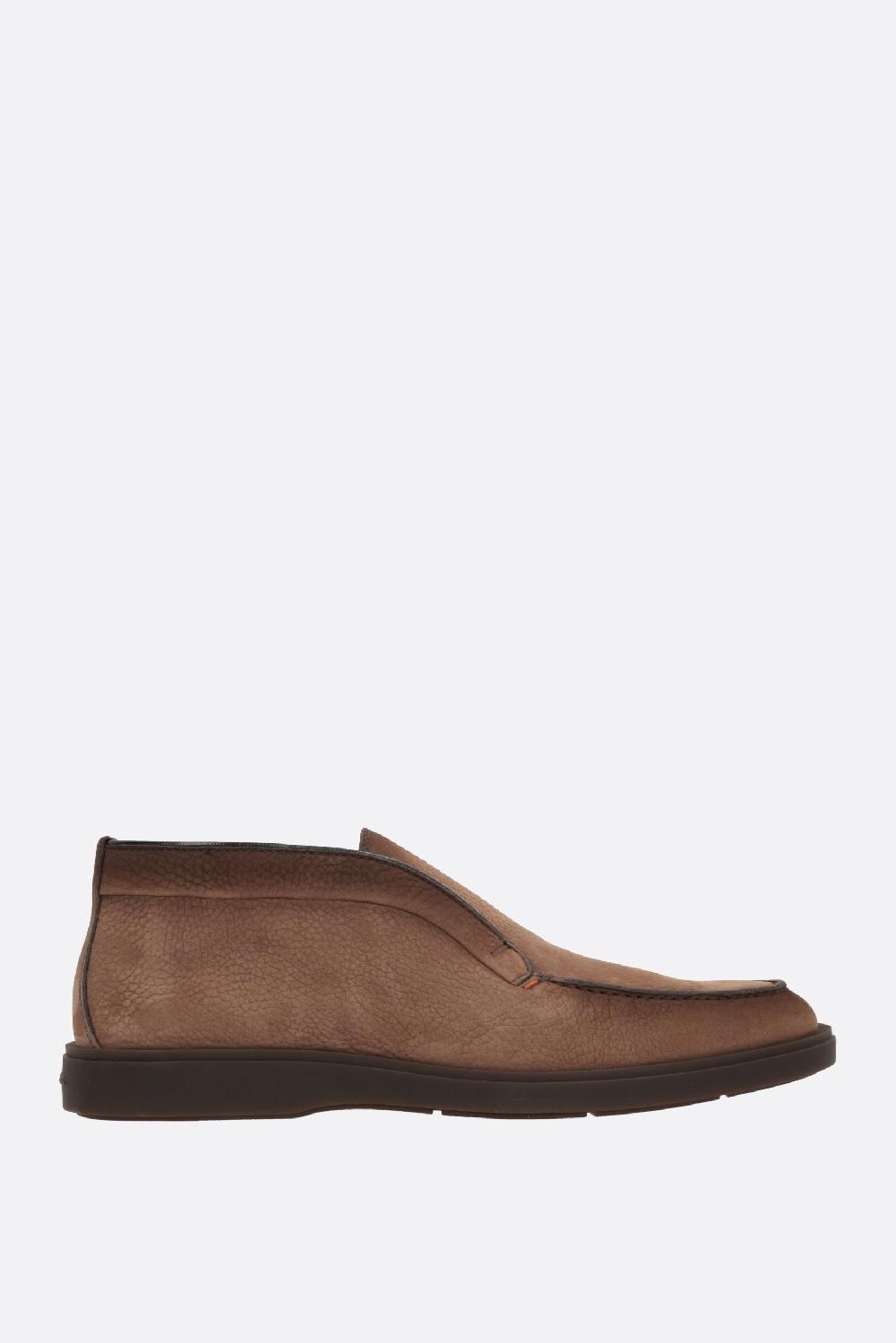 SANTONI polacchino slip-on in nabuk