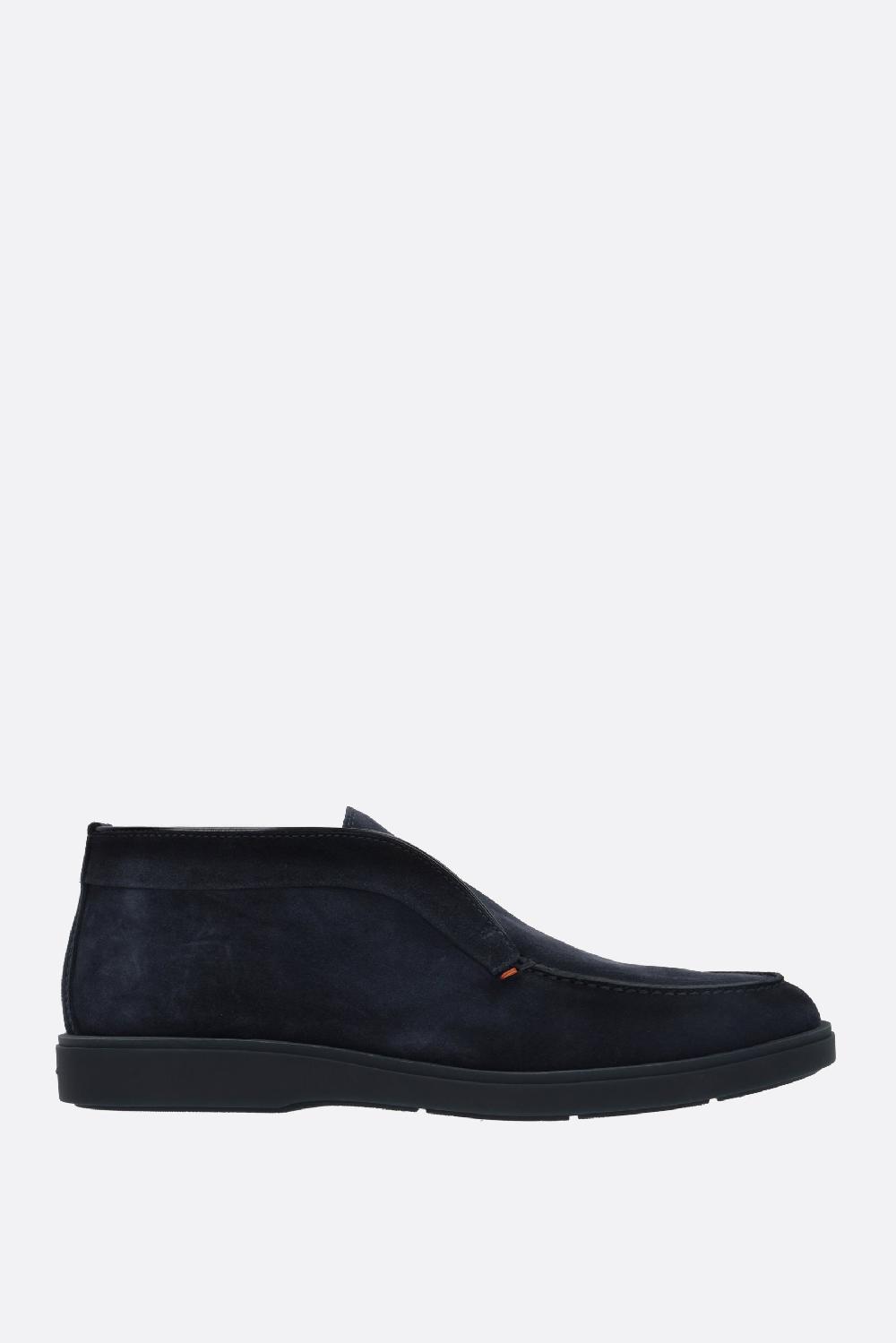 SANTONI polacchino slip-on in suede