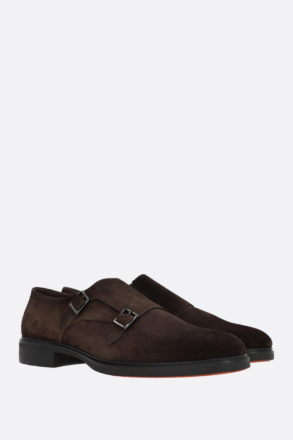 SANTONI Scarpa Monk In Suede