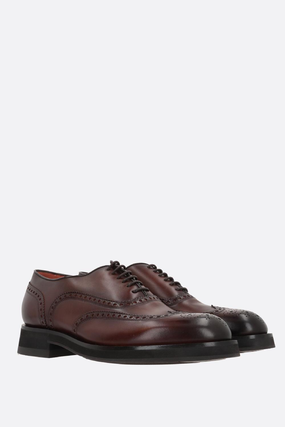 SANTONI Scarpa Oxford In Pelle Liscia