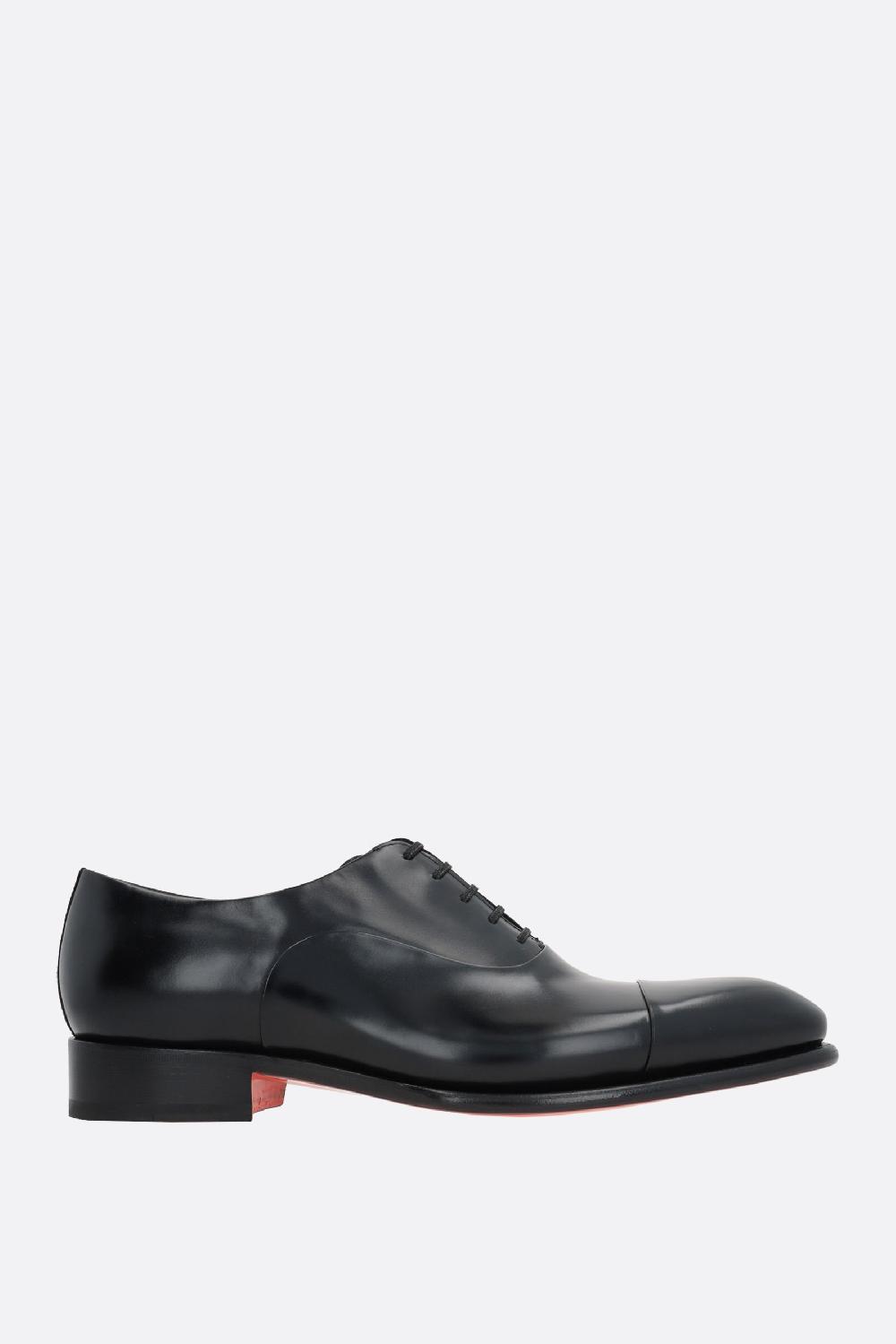SANTONI scarpa oxford in pelle lucida