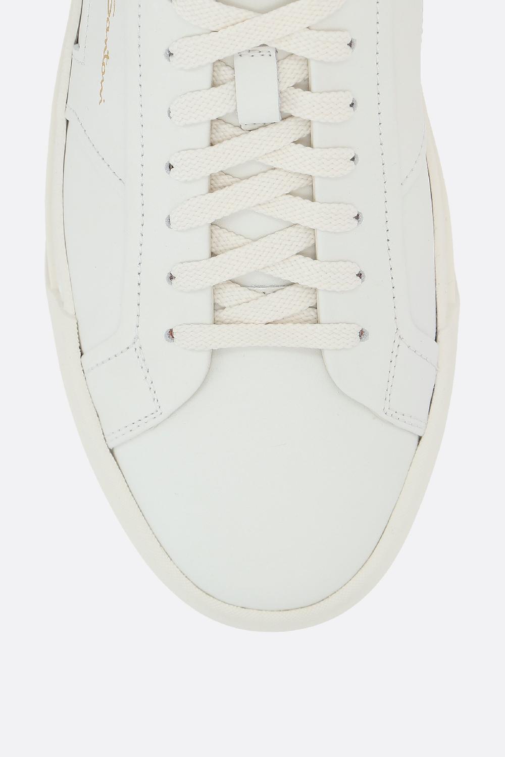 SANTONI Sneaker Double Buckle In Pelle Liscia