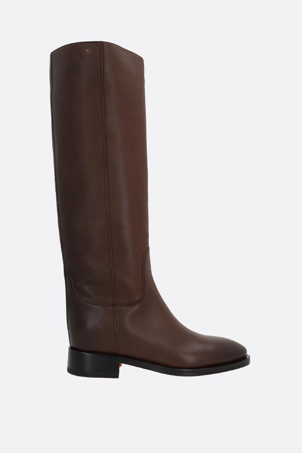 SANTONI stivale Favours in pelle lucida