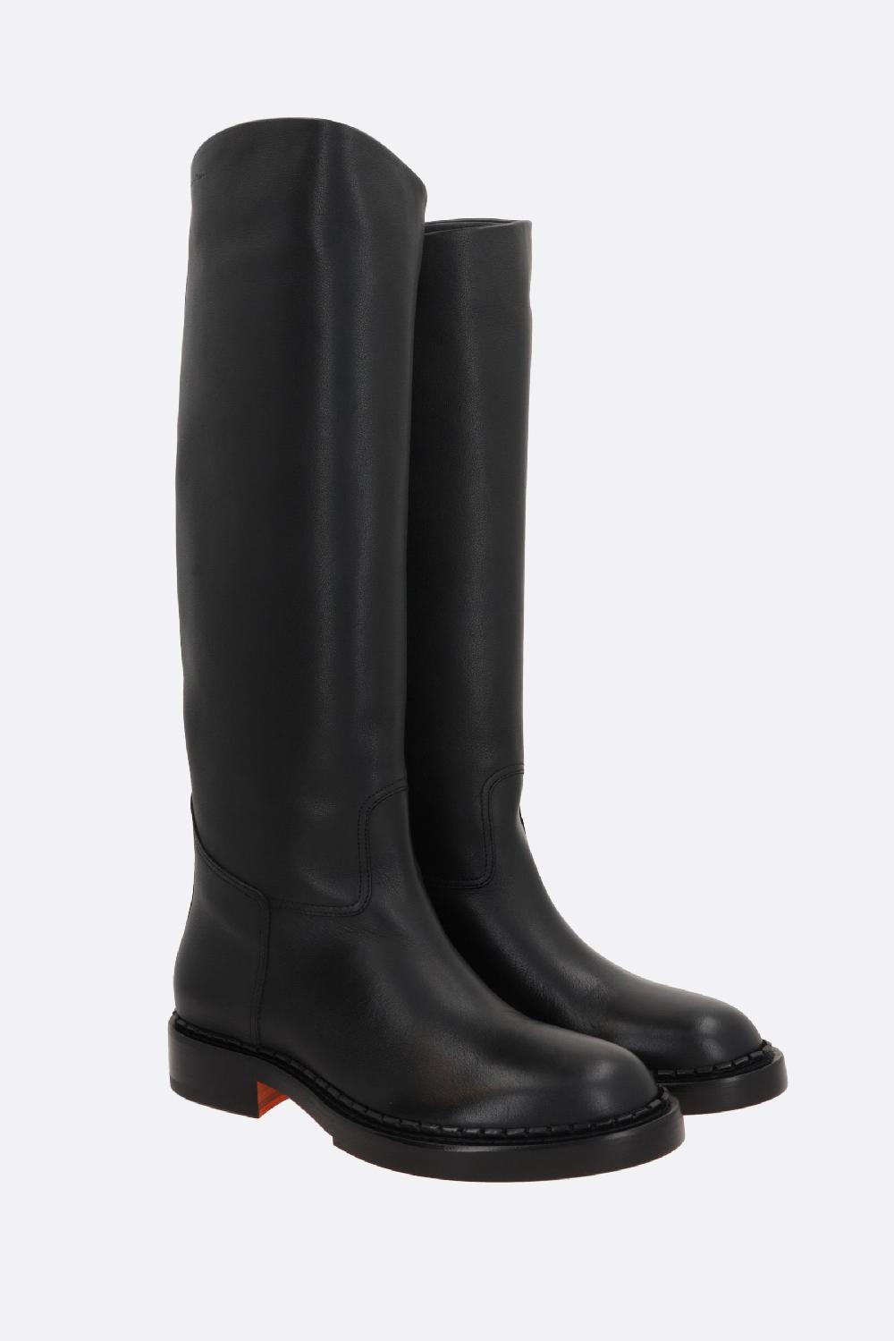 SANTONI X 10 CORSO COMO Stivale In Pelle Liscia