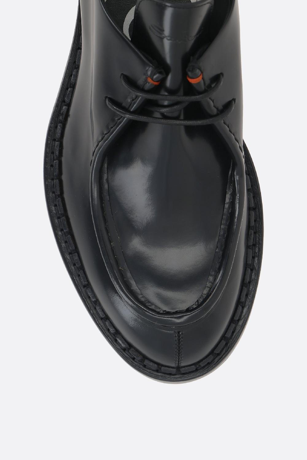 SANTONI X 10 CORSO COMO Scapra Stringata In Pelle Spazzolata