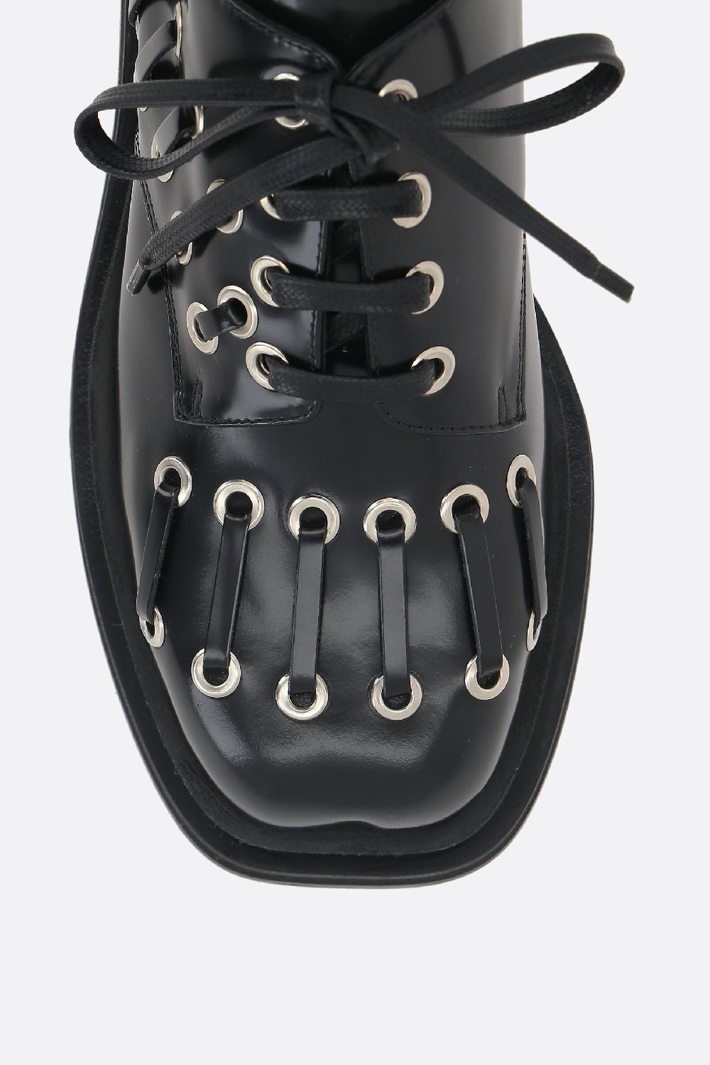 SIMONE ROCHA Scarpa Derby Flatform Heart Toe In Pelle Lucida