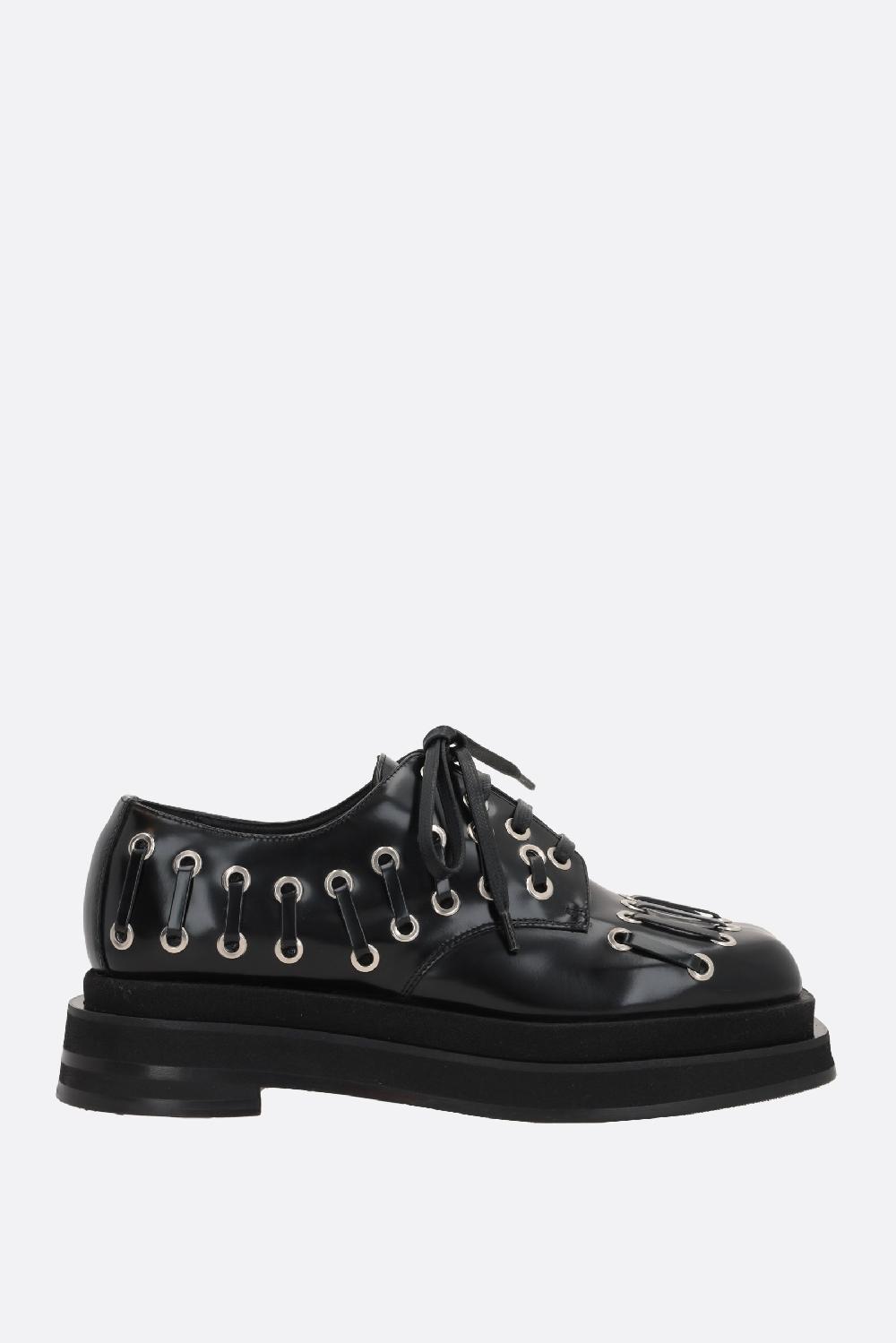 SIMONE ROCHA scarpa derby flatform Heart Toe in pelle lucida