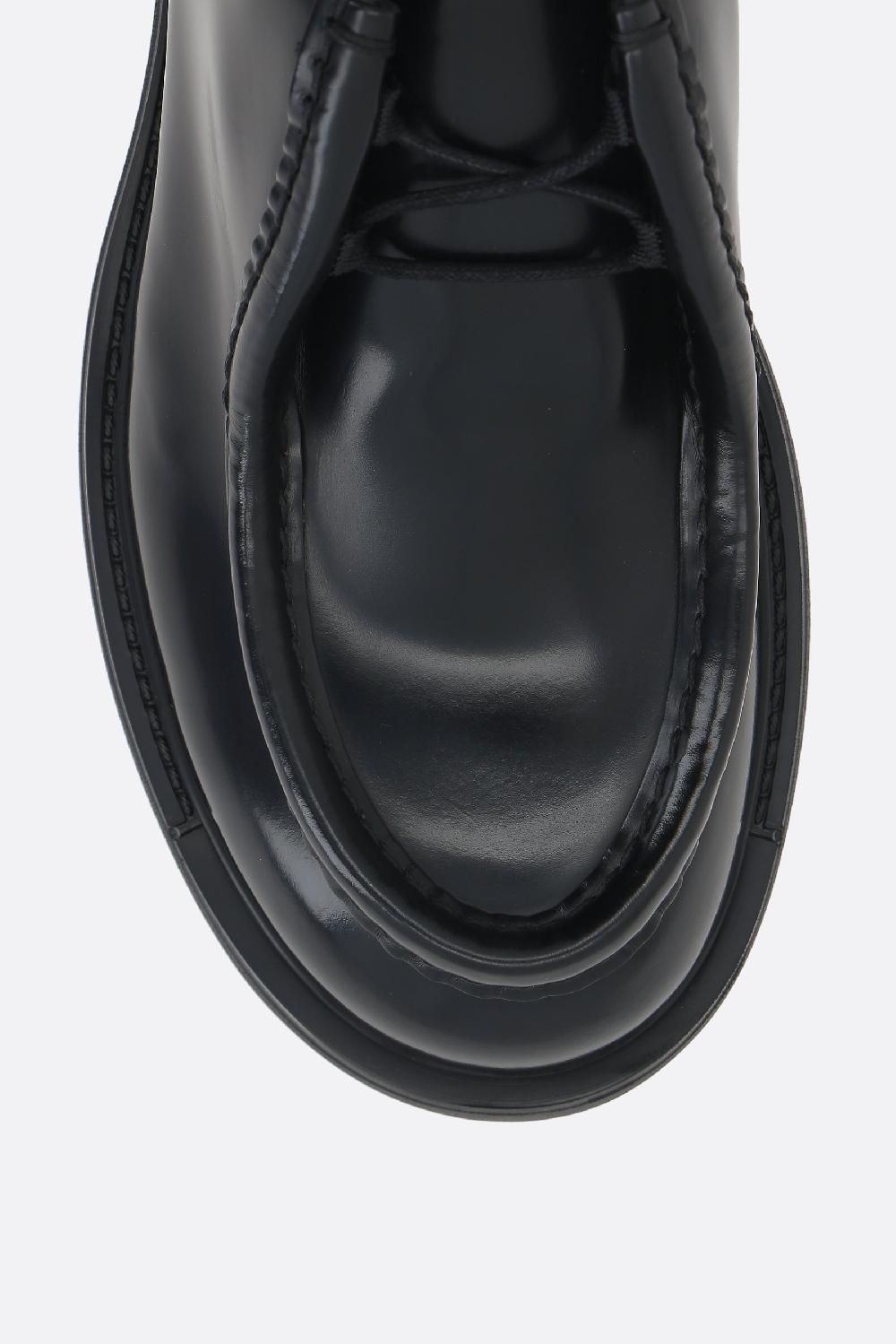 PRADA Scarpa Stringata Diapason In Pelle Spazzolata