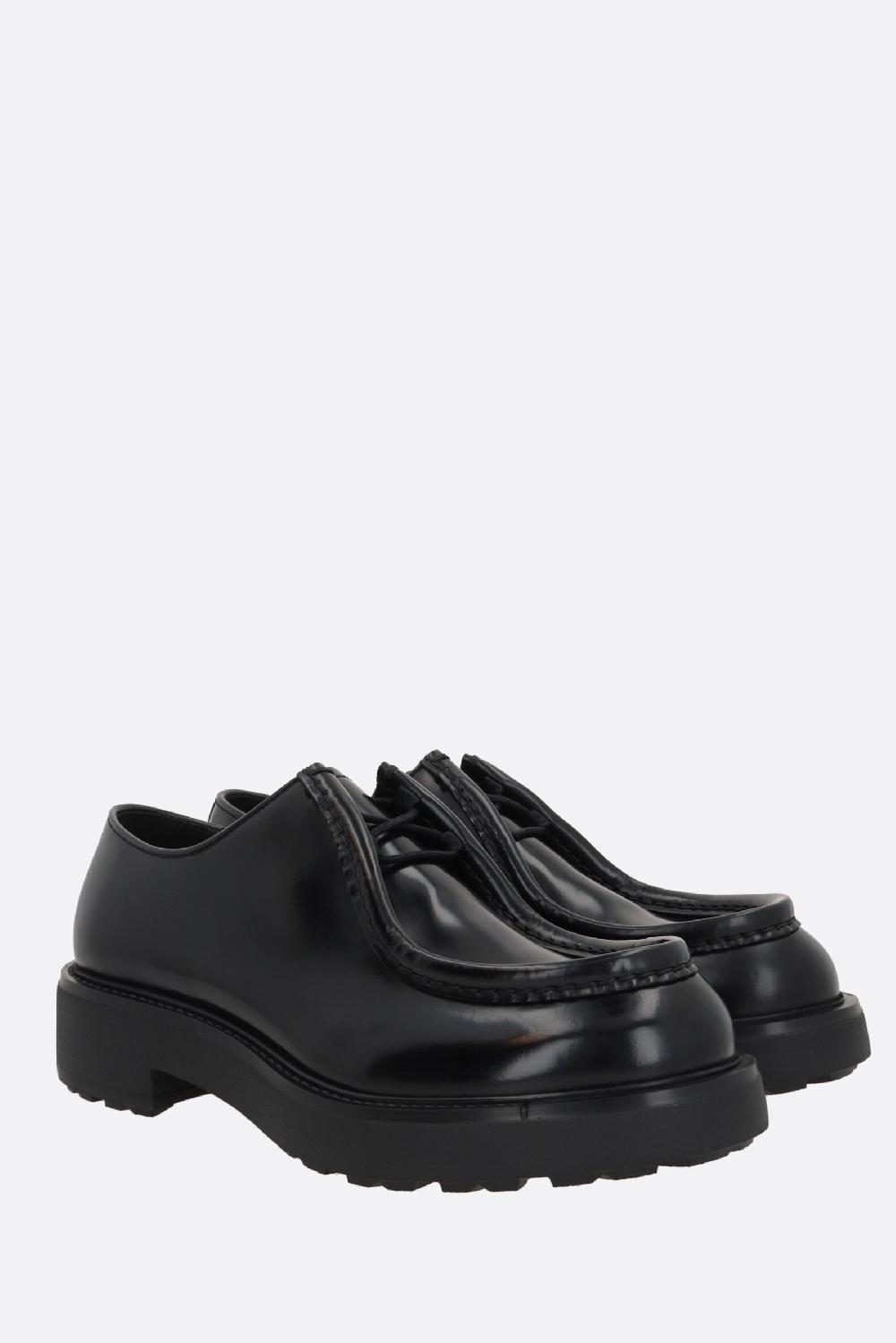 PRADA Scarpa Stringata Diapason In Pelle Spazzolata