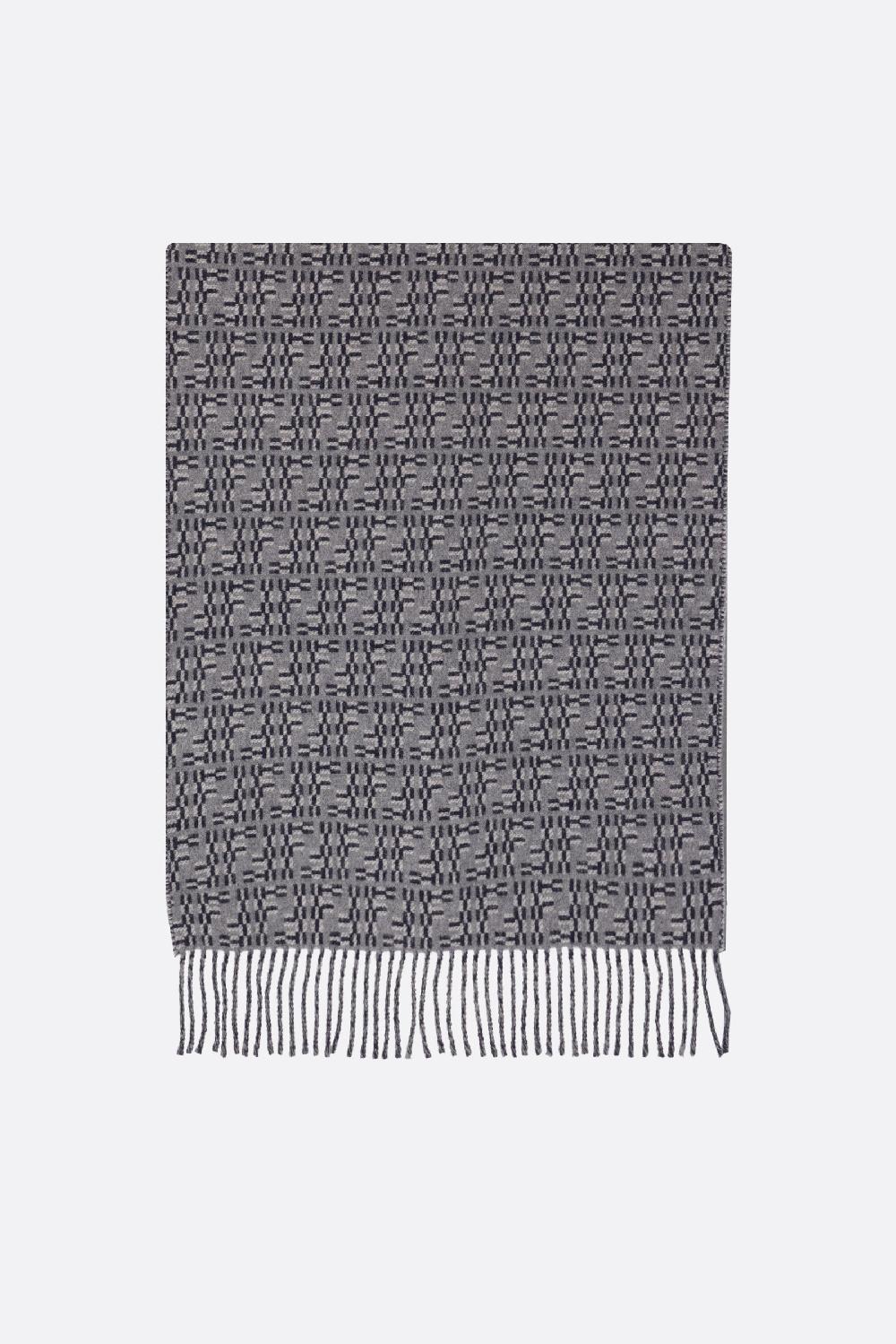 FENDI sciarpa in jacquard di lana a motivo FF Labyrinth