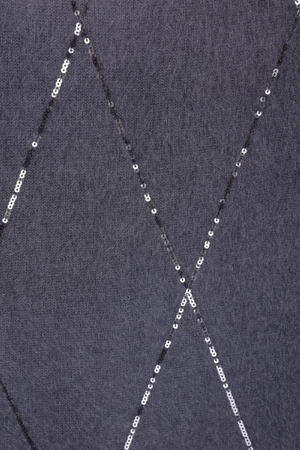 BRUNELLO CUCINELLI Sciarpa In Misto Lana Mohair Con Ricamo In Paillettes