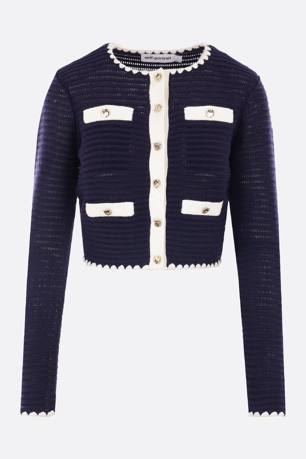 SELF PORTRAIT cardigan in crochet