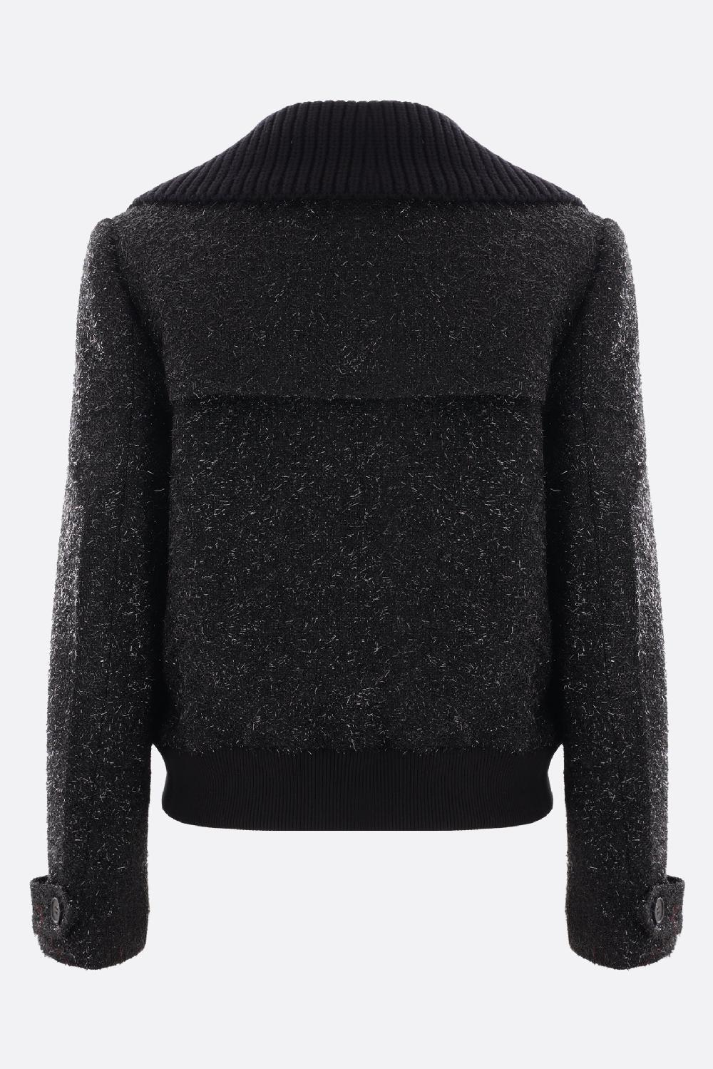 SELF PORTRAIT Giubbotto Bomber In Tinsel Bouclé