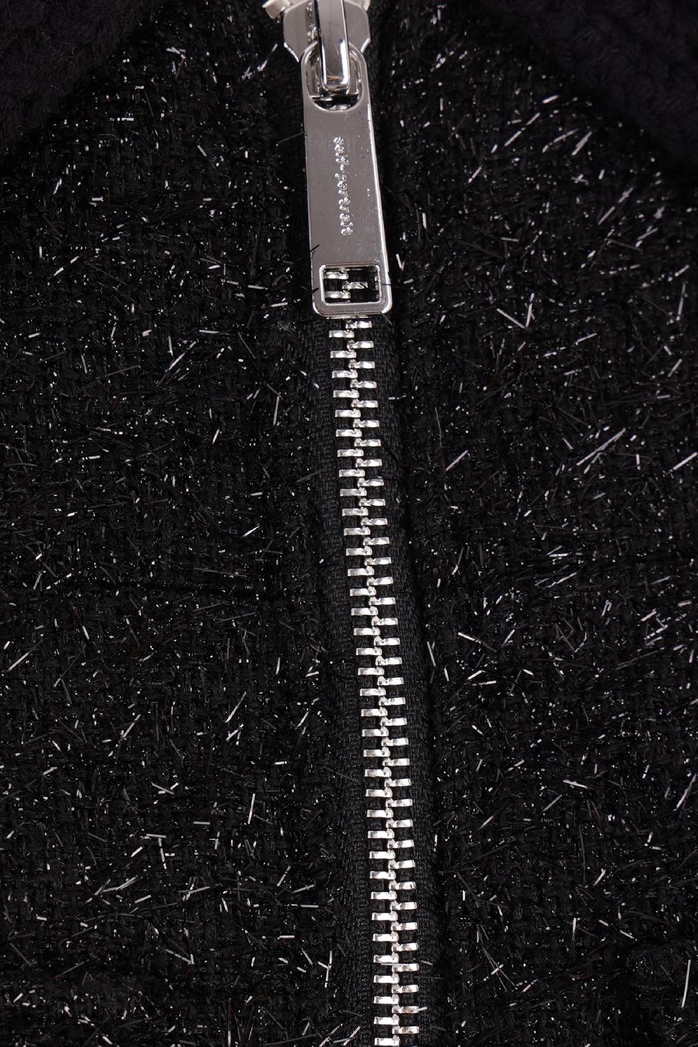 SELF PORTRAIT Giubbotto Bomber In Tinsel Bouclé