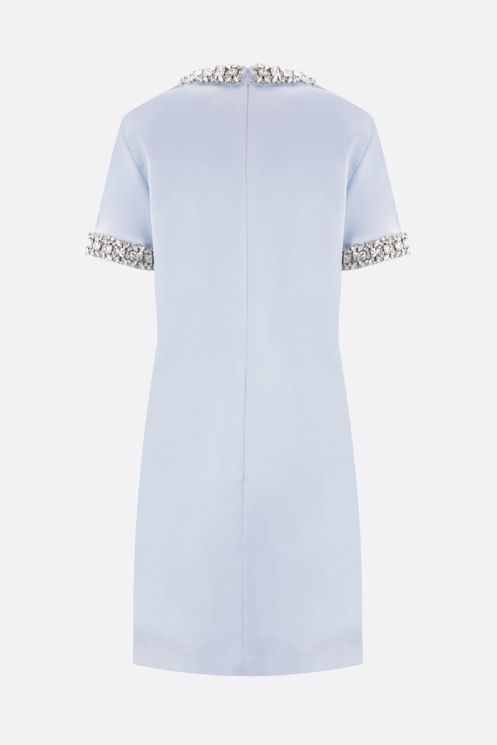 SELF PORTRAIT Miniabito In Raso Con Cristalli