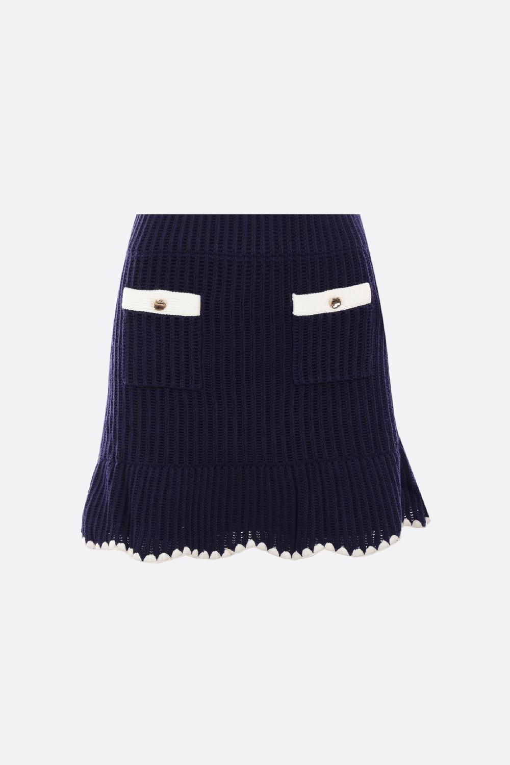 SELF PORTRAIT minigonna in crochet