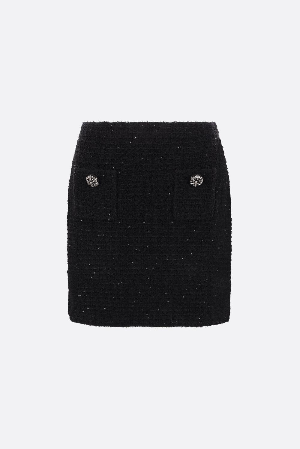 SELF PORTRAIT minigonna in maglia texturizzata