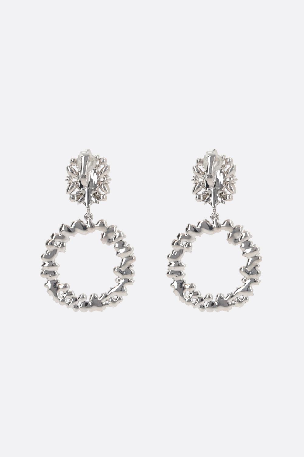 SELF PORTRAIT Orecchini Crystal Hoop In Metallo
