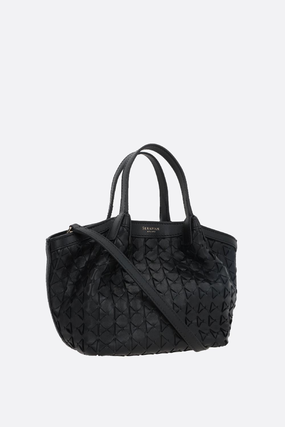 SERAPIAN Borsa Tote Secret Mini In Nappa Mosaico