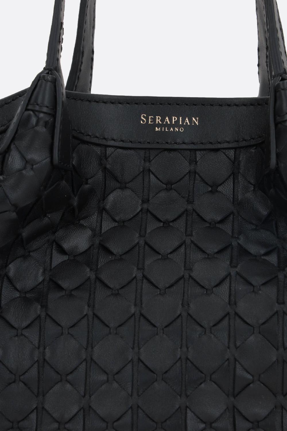 SERAPIAN Borsa Tote Secret Mini In Nappa Mosaico