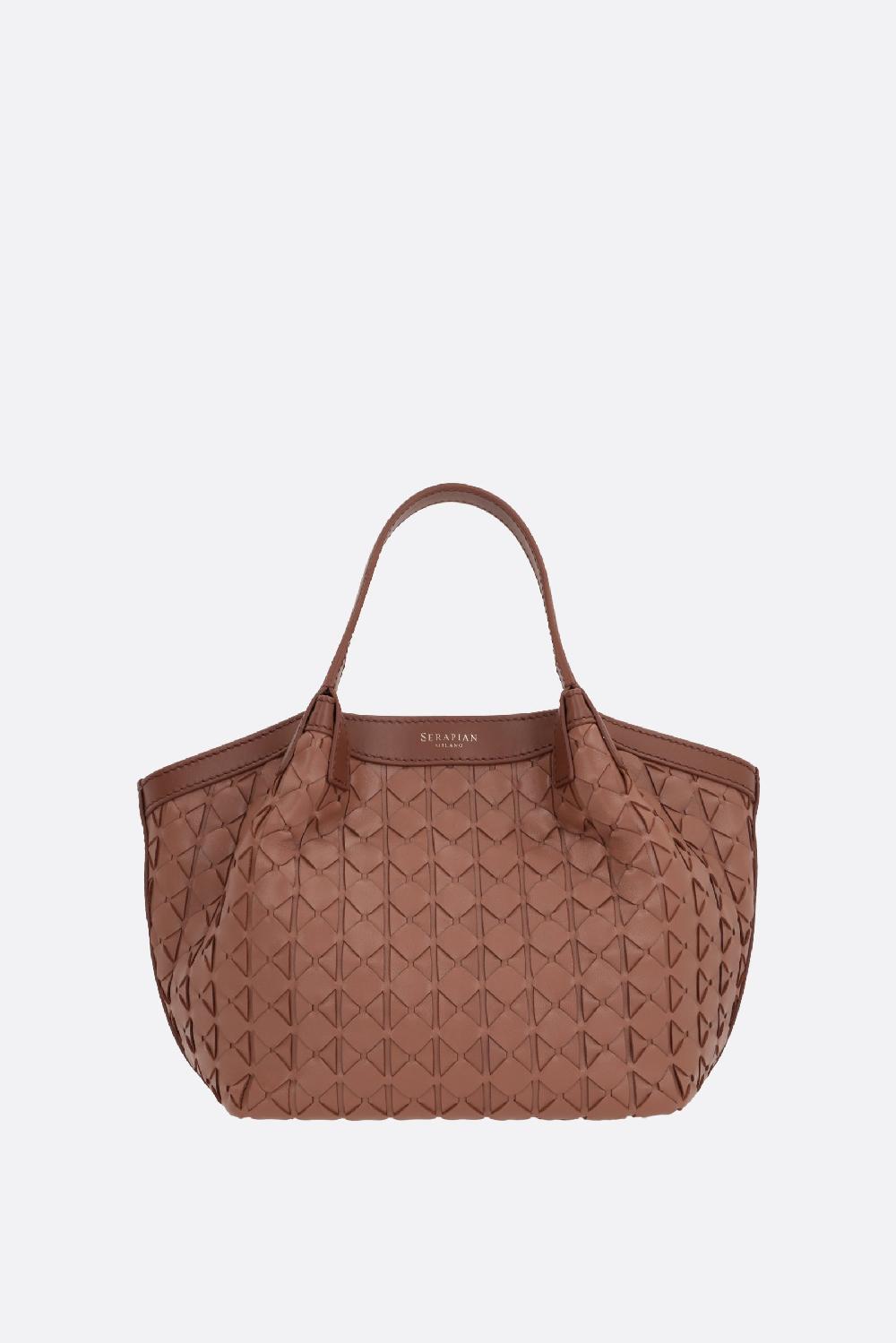 SERAPIAN borsa tote Secret mini in nappa Mosaico