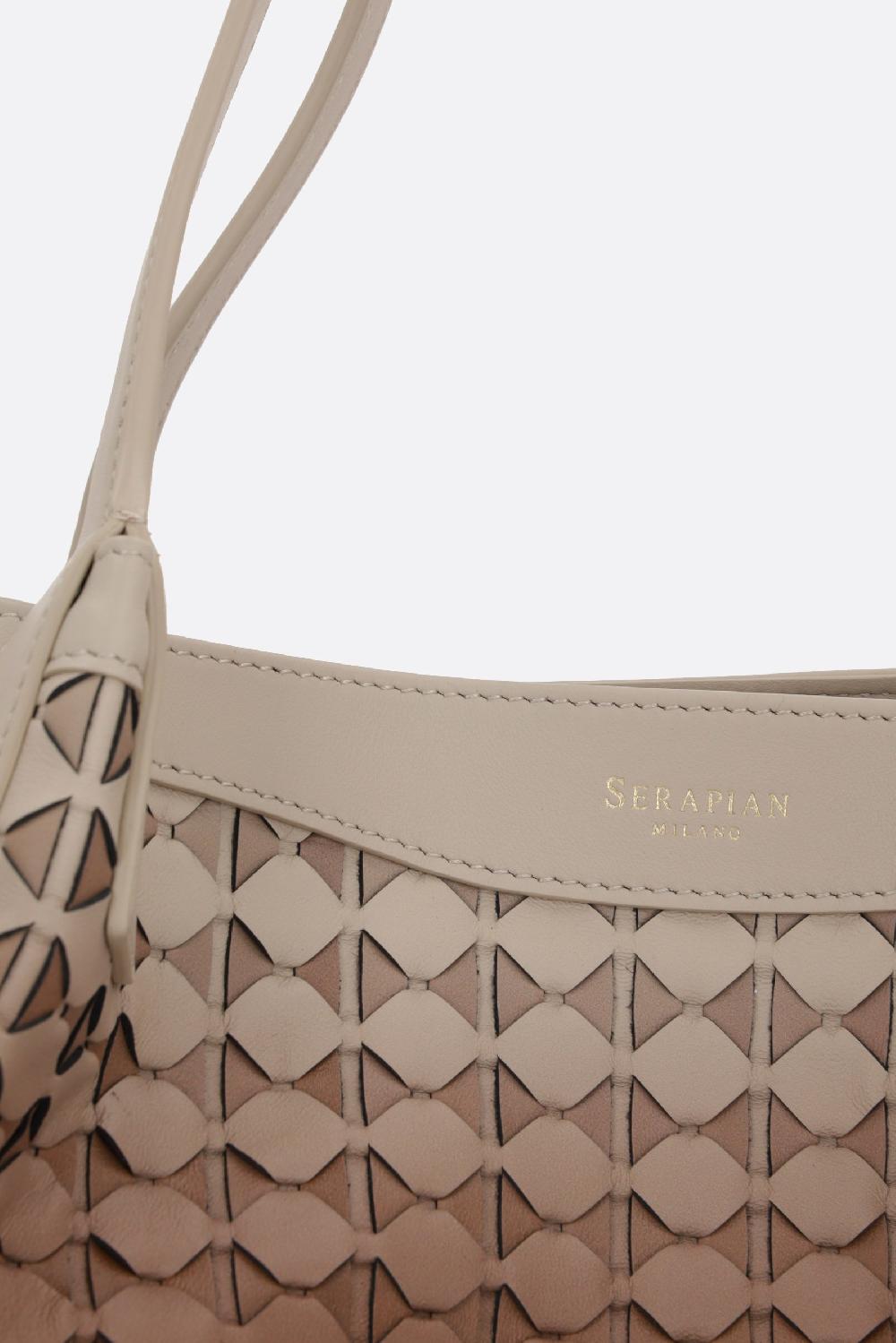 SERAPIAN Borsa Tote Secret Small In Nappa Mosaico