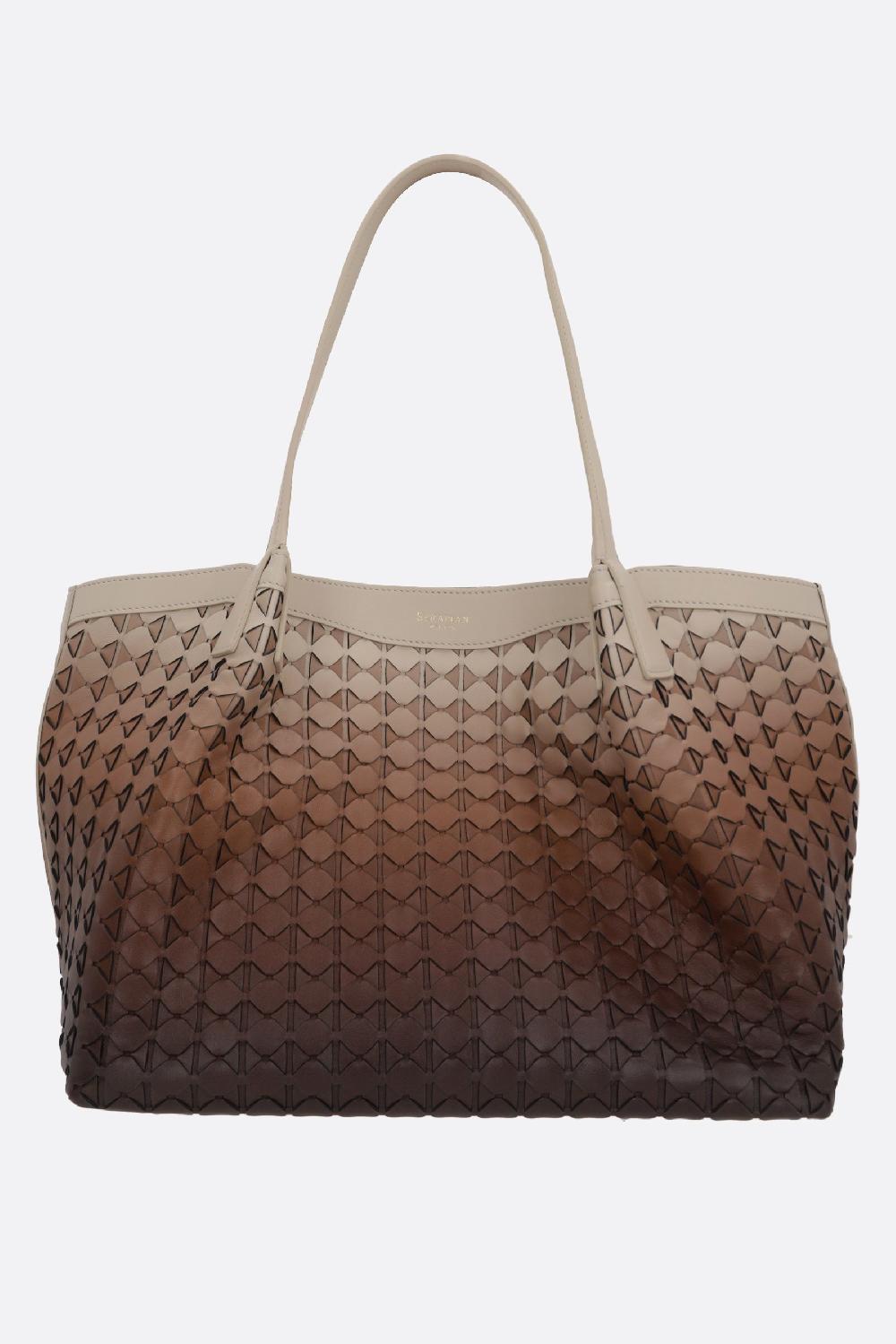 SERAPIAN borsa tote Secret small in nappa Mosaico