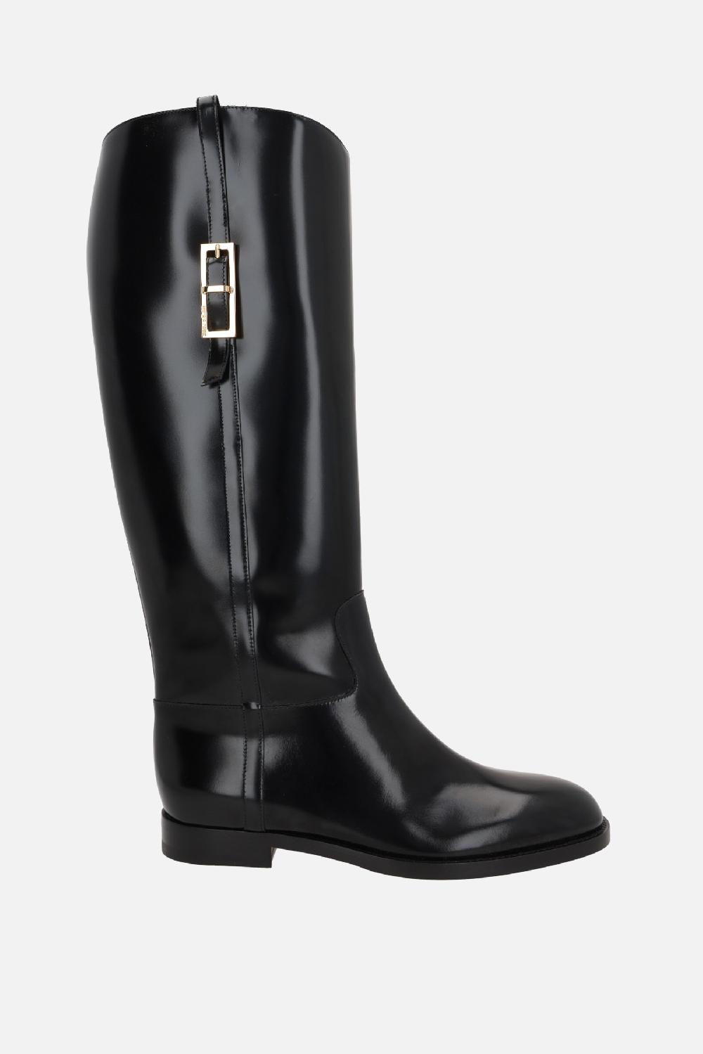 SERGIO ROSSI stivale sr Nora in pelle spazzolata