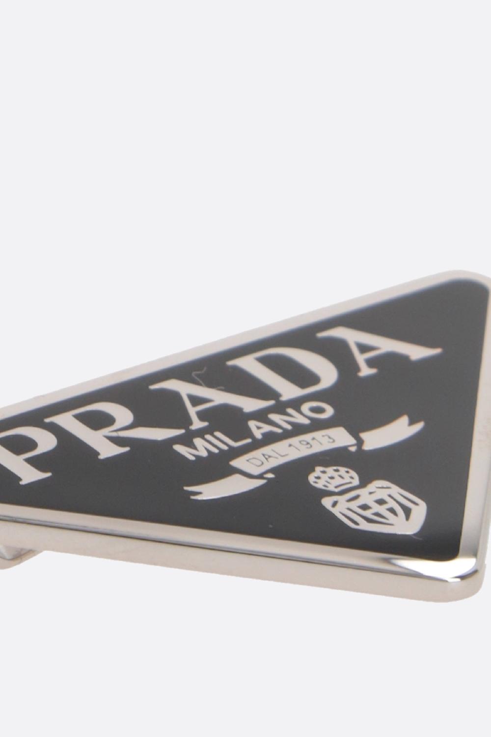 PRADA Set Due Fermagli Per Capelli In Metallo Con Logo