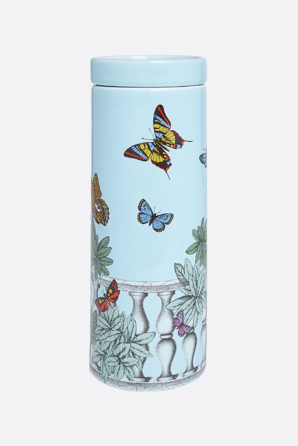 FORNASETTI Set Tre Candele Profumate Nel Mentre Con Decoro Farfalle E Balaustra