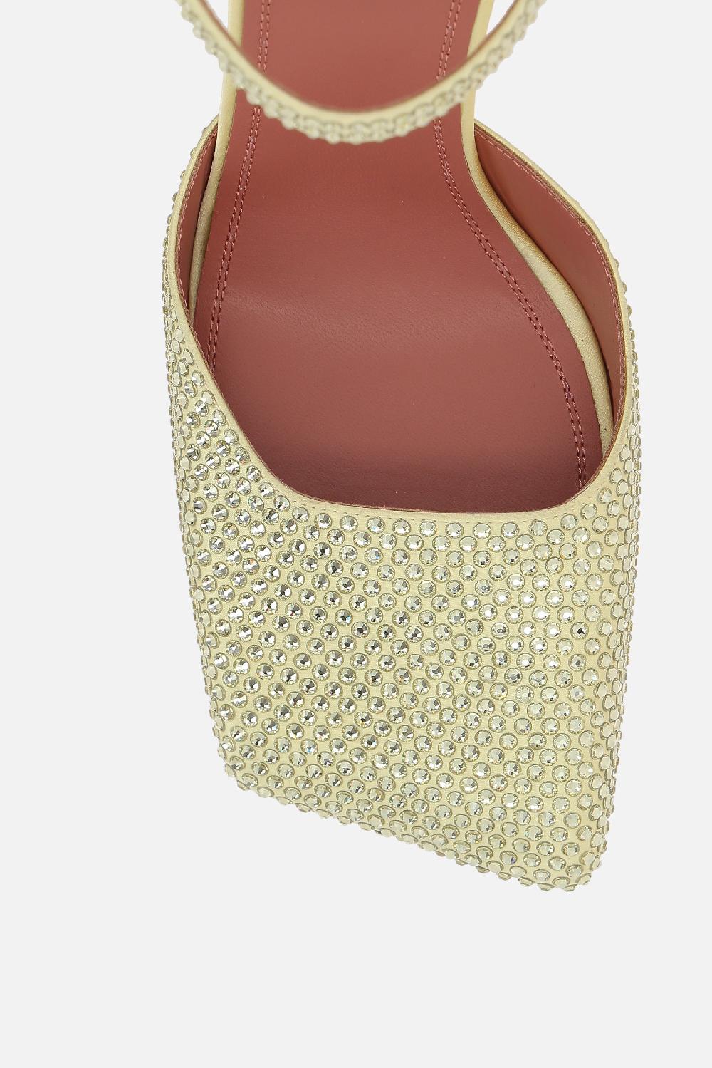 AMINA MUADDI Slingback Charlotte In Raso Con Cristalli