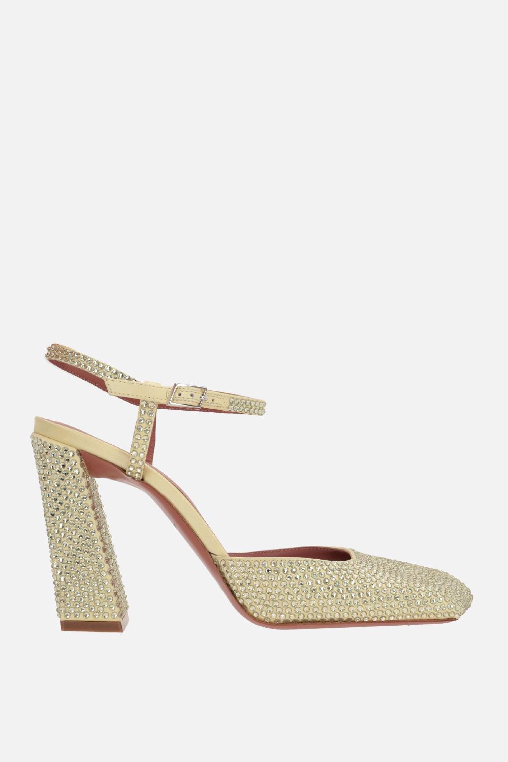 AMINA MUADDI slingback Charlotte in raso con cristalli