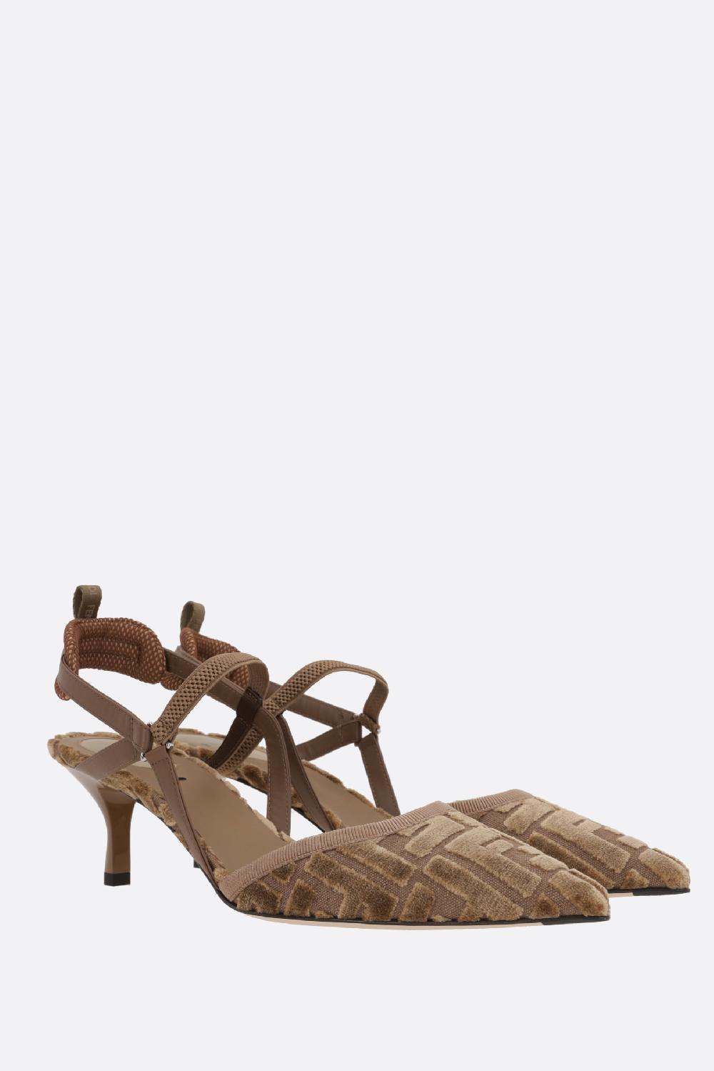 FENDI Slingback Colibrì Lite In Velluto Jacquard FF