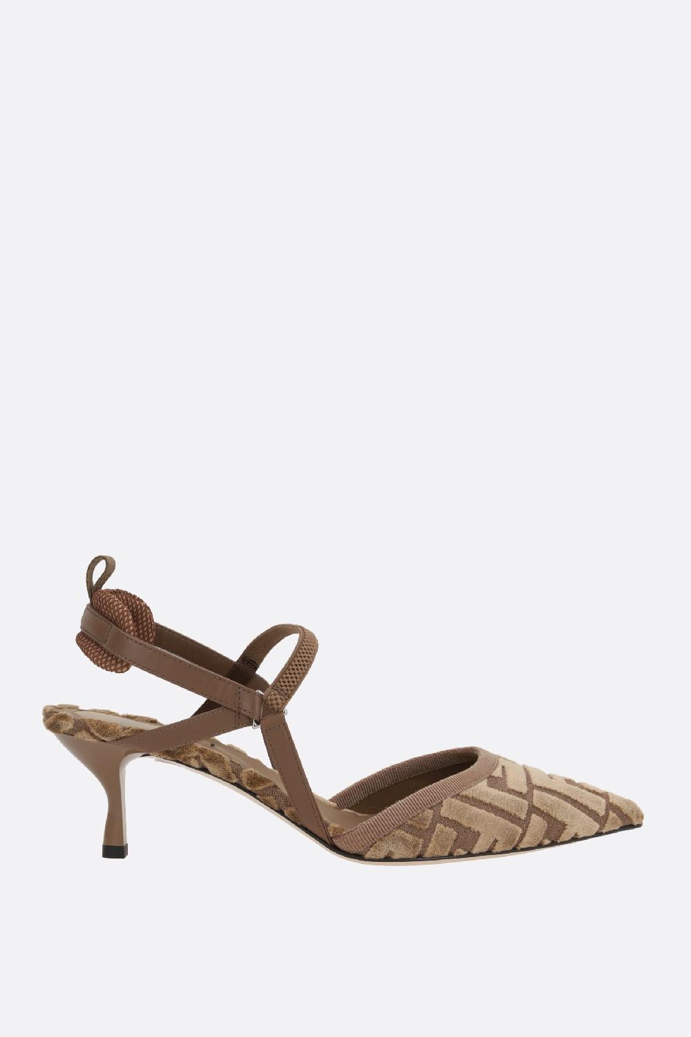 FENDI slingback Colibrì Lite in velluto jacquard FF