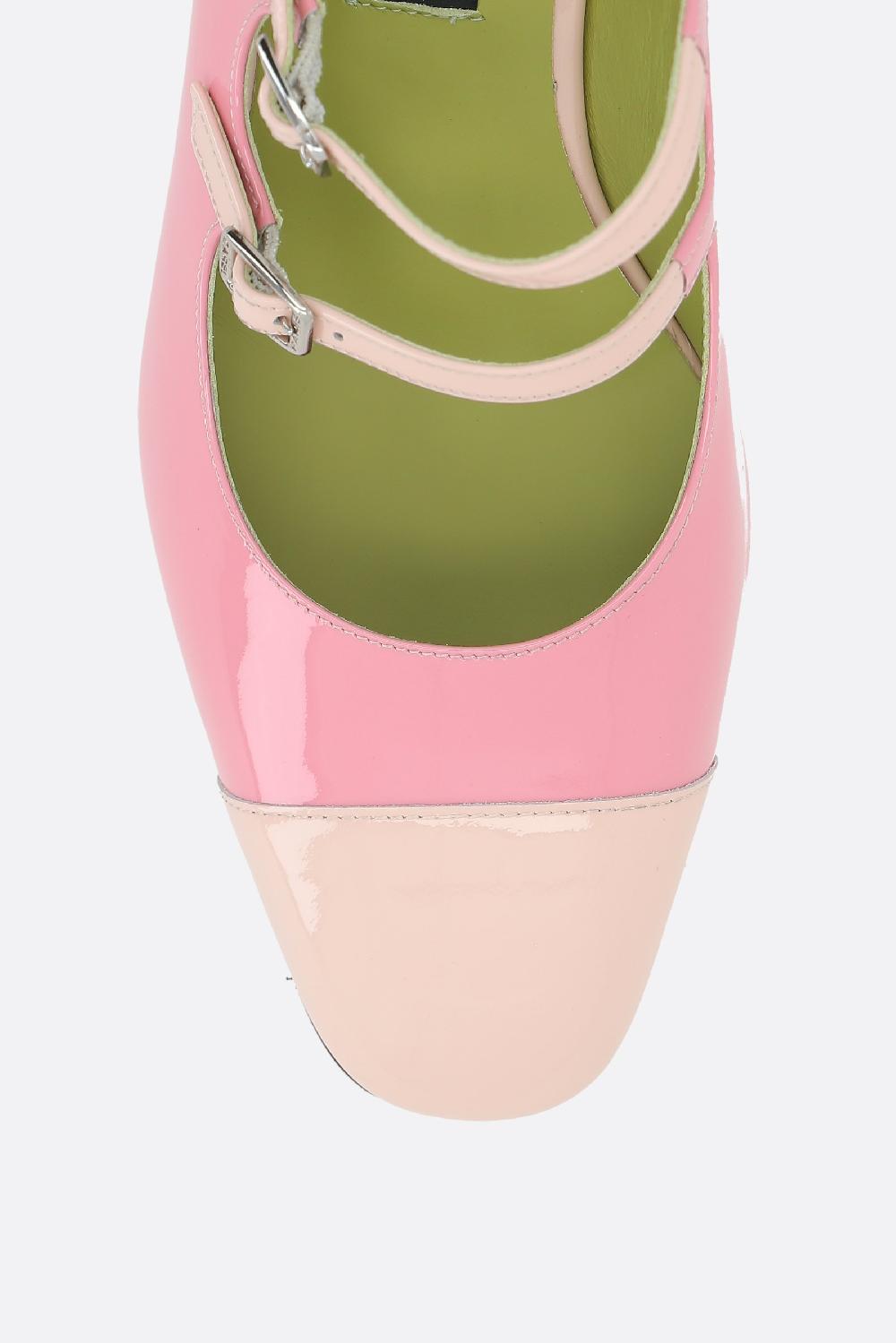 CAREL PARIS Slingback Mary-jane Papaya In Vernice Bicolore