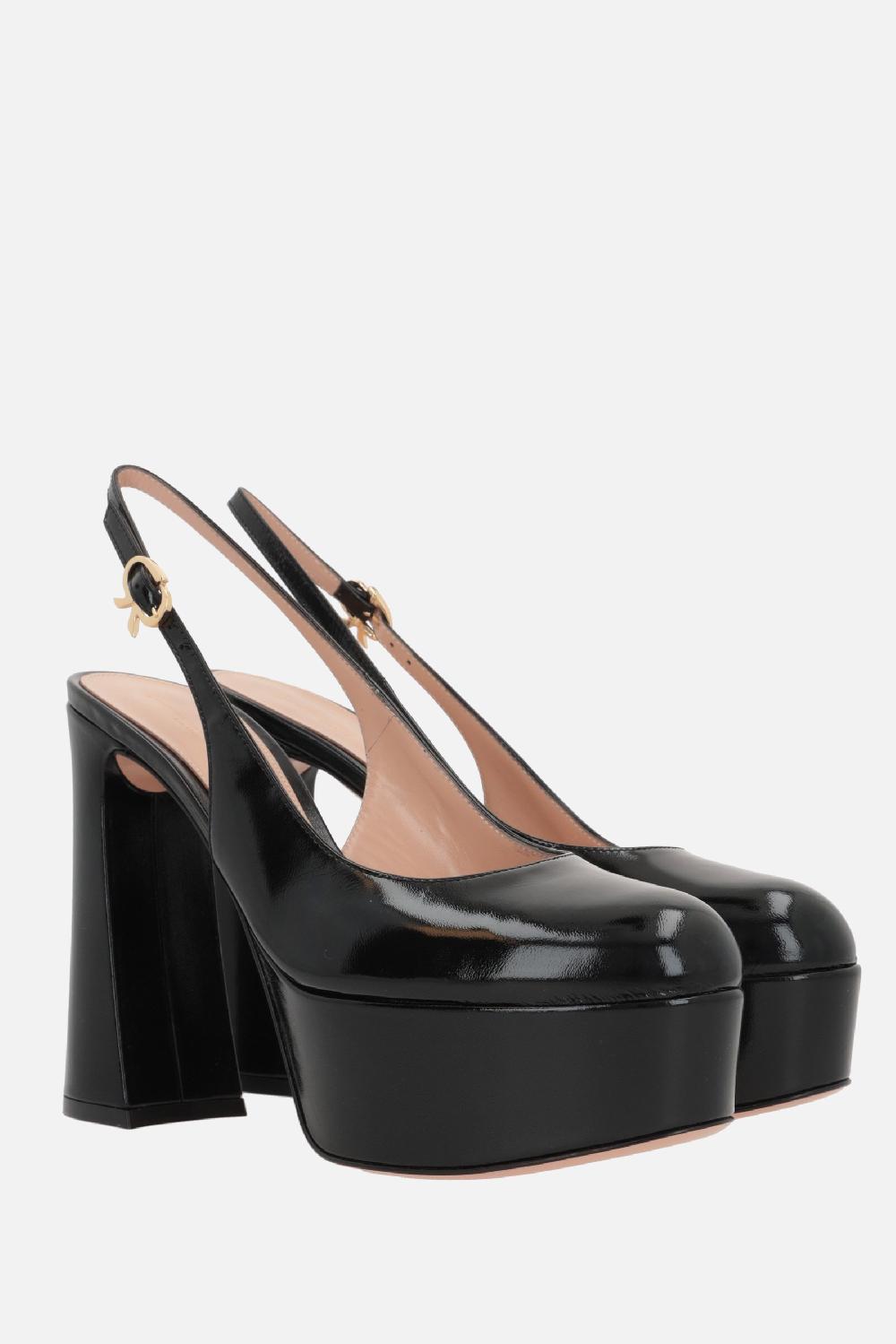 GIANVITO ROSSI Slingback Platform Bessie In Vernice